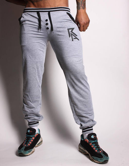 Grey Buttoned Joggers